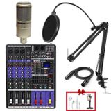 Bộ mic livestream, thu âm , karaoke PCk200 với Mixer M4 plus