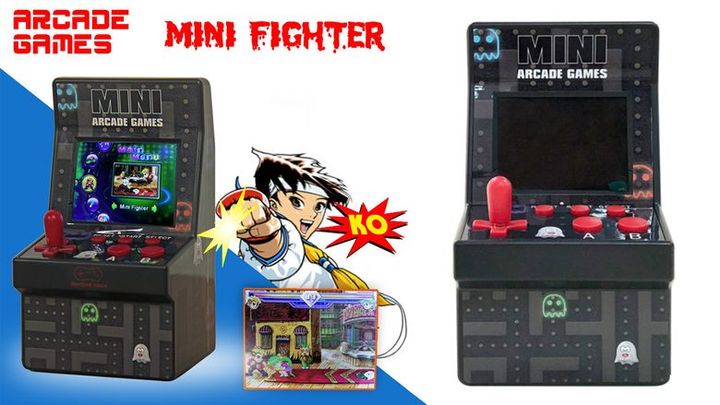 Máy chơi game thùng Mini Arcade Games Console - Tích hợp 220 Game siêu thị 16 Bit