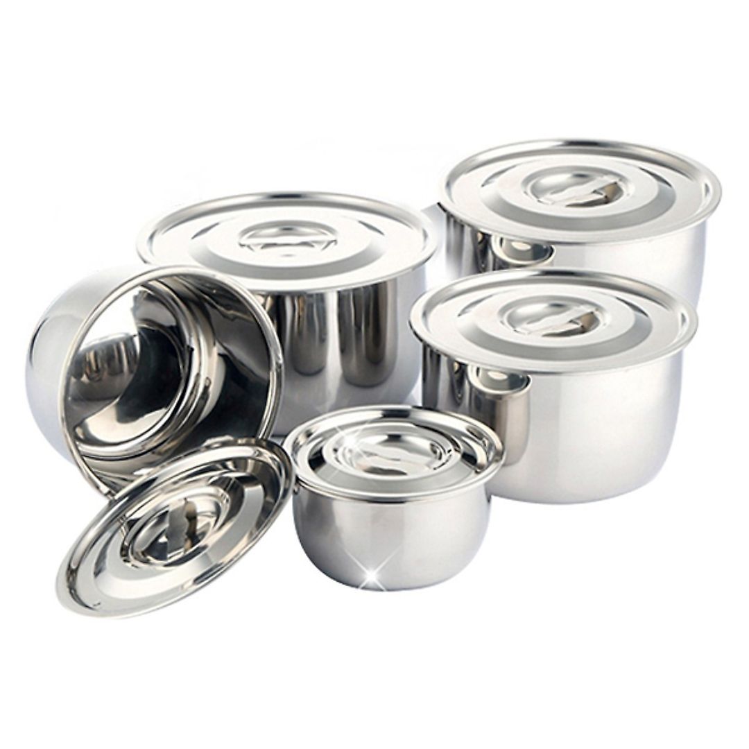 Bộ 5 cái nồi inox Stock Pot cao cấp đa năng