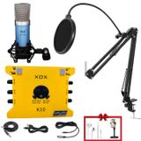 Bộ micro thu âm livestream ISK AT100 kết hợp Soundcard XOX K10 - Full