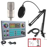 Combo Livestream Thu Âm C100 mic pc K200 tặng tai nghe và Gía đỡ điện thoại livestream