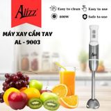 Máy Xay Sinh Tố Xay Thịt Cầm Tay Thân Trắng Nút Bấm Inox ALIZZ AL-9003