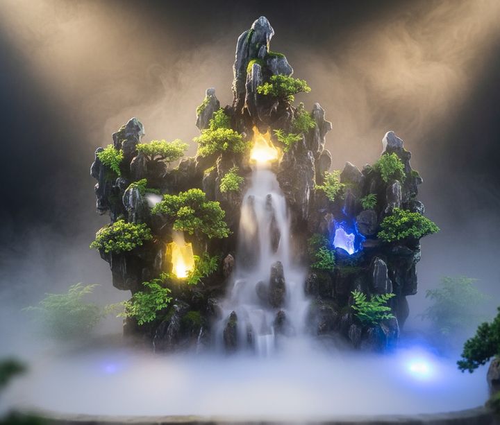 Bí Quyết Tạo Khói Sương Huyền Ảo: Máy Phun Sương Vinacool Biến Hòn Non Bộ Thành Cổ Tích