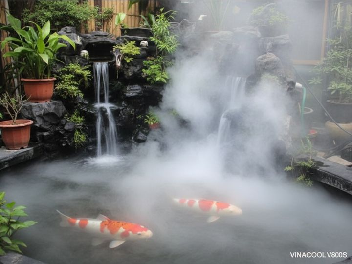 Bí Quyết Tạo Khói Sương Huyền Ảo: Máy Phun Sương Vinacool Biến Hòn Non Bộ Thành Cổ Tích