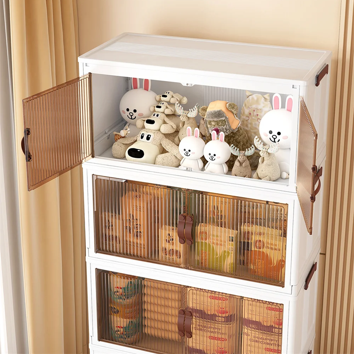 Tủ Nhựa Gấp Gọn 4 Tầng - Gọn Nhẹ, Đa Năng, Dễ Dàng Lắp Đặt