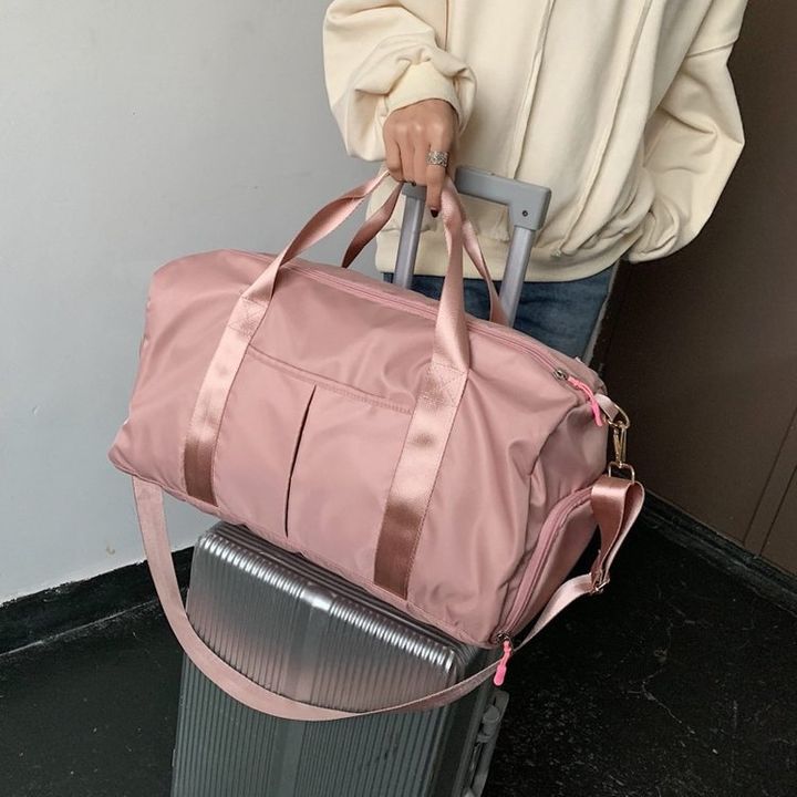 túi xách du lịch đa năng màu hồng