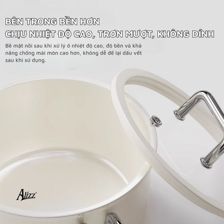 Nồi sứ chống dính dung tích lớn 20cm AL-14505