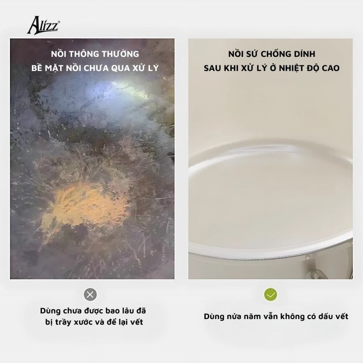 Nồi sứ chống dính dung tích lớn 20cm AL-14505