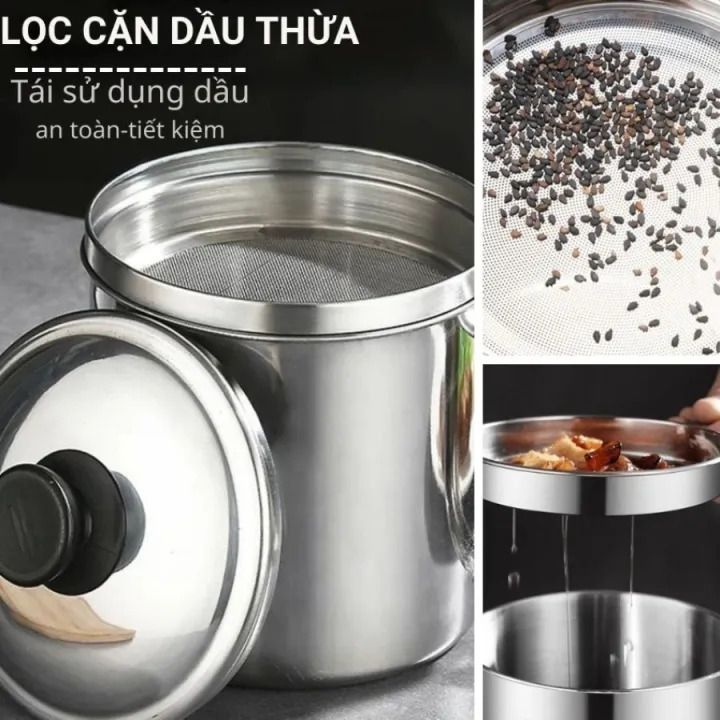 Ca lọc dầu inox 16x13x13cm