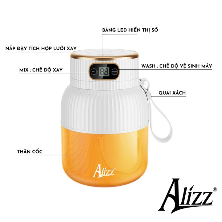 Máy Xay Sinh Tố Cầm Tay Mini ALIZZ AL-13553