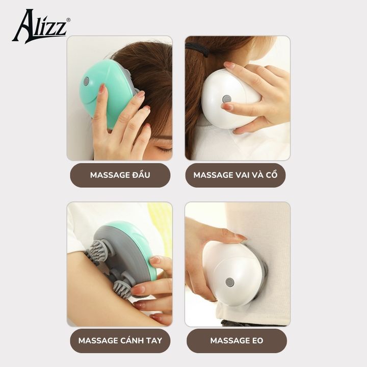 Máy Massage Da Đầu Và Toàn Thân Silicon ALIZZ AL-14003