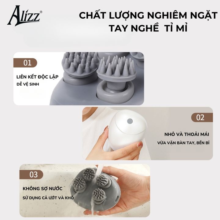 Máy Massage Da Đầu Và Toàn Thân Silicon ALIZZ AL-14003