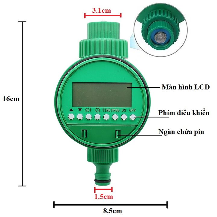 Bộ hẹn giờ tưới nước tự động LCD DH605