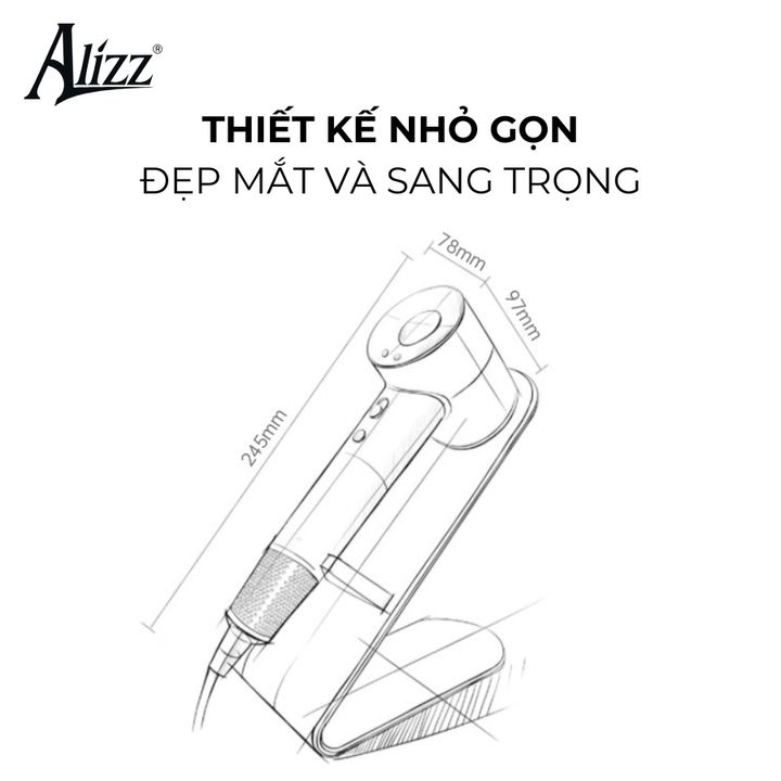 Máy Sấy Tóc ALIZZ AL-13824 Sấy 2 Chiều Nóng Lạnh