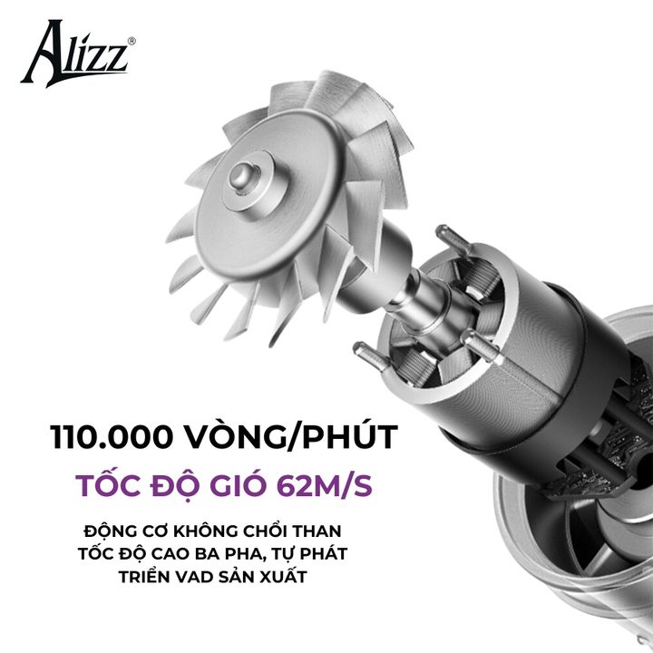 Máy Sấy Tóc ALIZZ AL-13824 Sấy 2 Chiều Nóng Lạnh