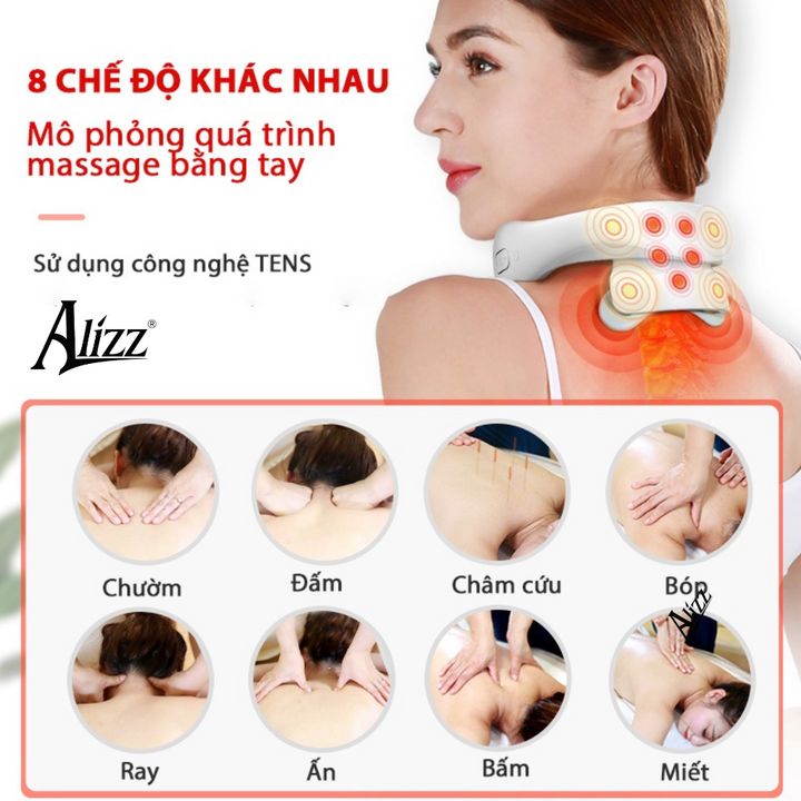 Máy Massage Cổ Vai Gáy Xung Điện 5 Đầu Rung  AL-13605