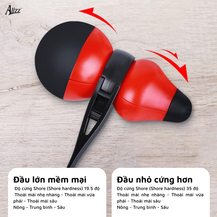 Búa massage vòi kinh lạc dụng cụ lưng silicone ALIZZ