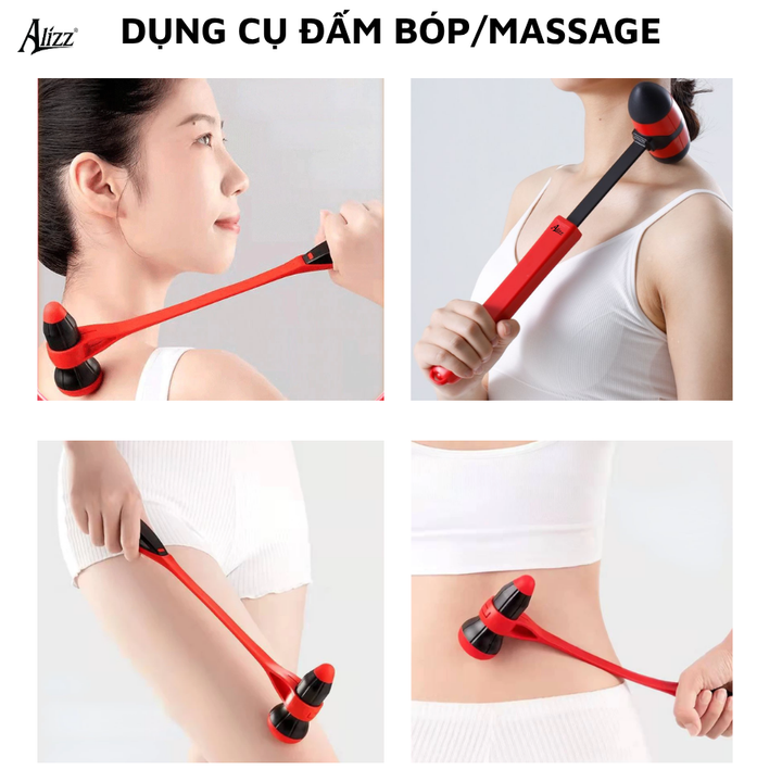 Búa massage vòi kinh lạc dụng cụ lưng silicone ALIZZ