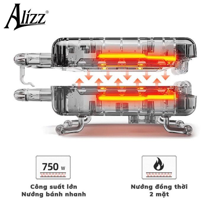 Máy Nướng Bánh Hotdog 750W ALIZZ AL-13556