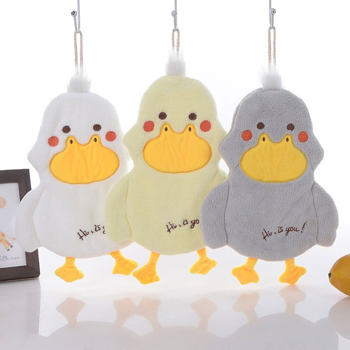 Khăn Lau Tay Hình Vịt Cute Thấm Hút Nước Siêu Tốt