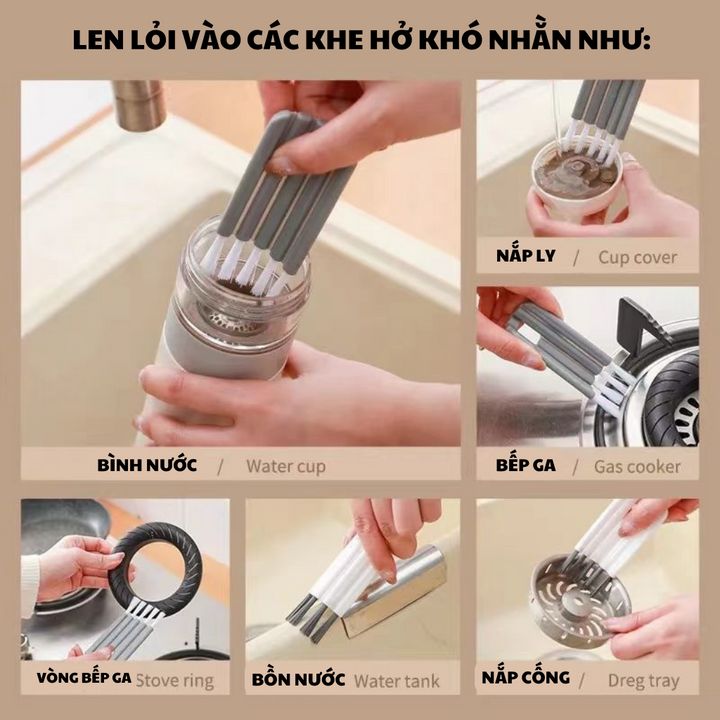 Dụng cụ bàn chải vê sinh có thể uốn cong