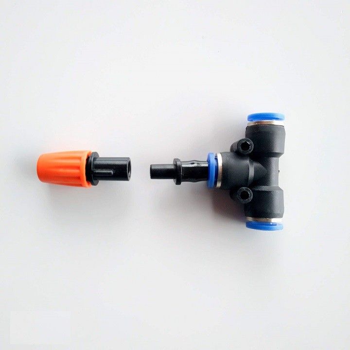 Béc phun sương đơn nối ống hơi 8mm Béc có thể điều chỉnh được