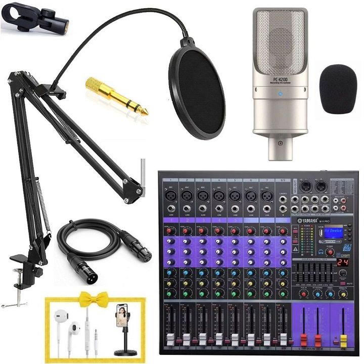 Bộ thu âm tại nhà mic PC-K200 kết hợp Mixer M11pro