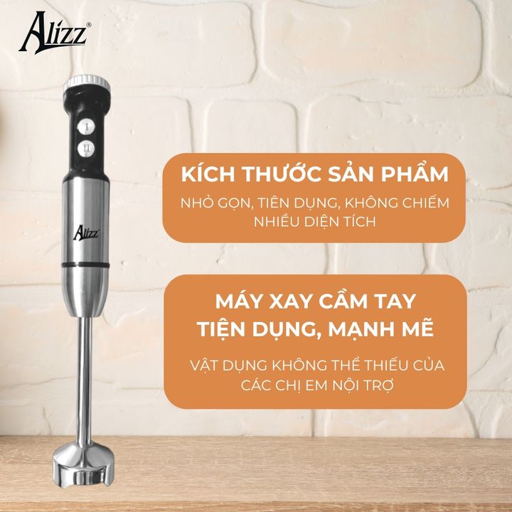 Máy Xay Sinh Tố Xay Thịt Cầm Tay Nút Bấm Tròn ALIZZ AL-9001A