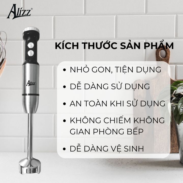 Máy Xay Sinh Tố Xay Thịt Cầm Tay Nút Bấm Tròn ALIZZ AL-9001A