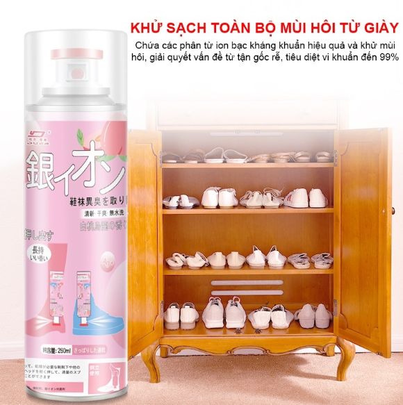 Bình Xịt Khử Mùi Giày Công Nghệ NANO 260ml