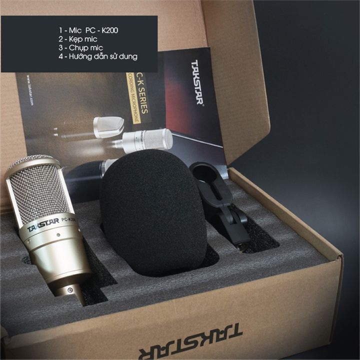 Micro thu âm livestream Takstar PC K200