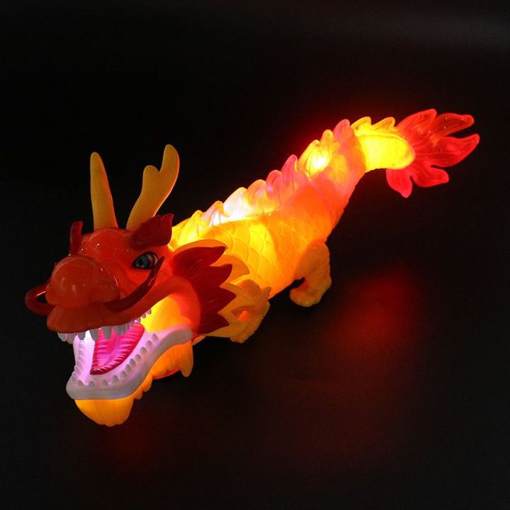 Xe đồ chơi kiểu dáng rồng có âm thanh, ánh sáng, chuyển động (Dragon dance)