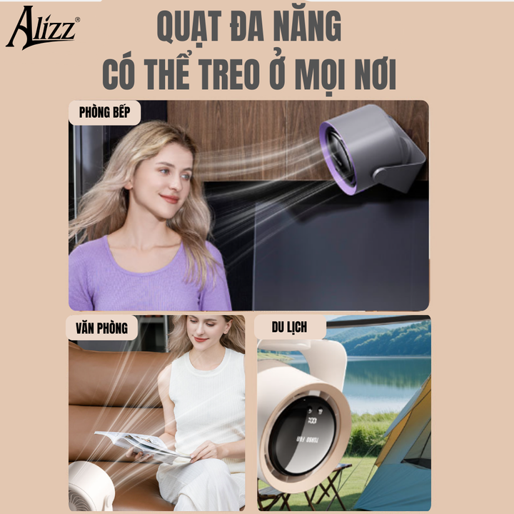 Quạt Để Bàn ALIZZ AL-13823 Màn Hình LED