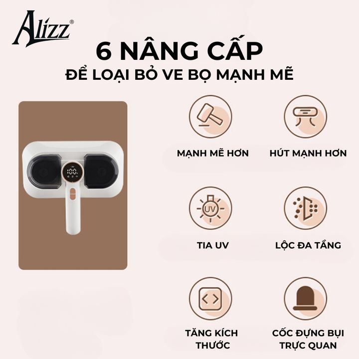 Máy Hút Bụi Giường Nệm Cầm Tay ALIZZ AL-13902