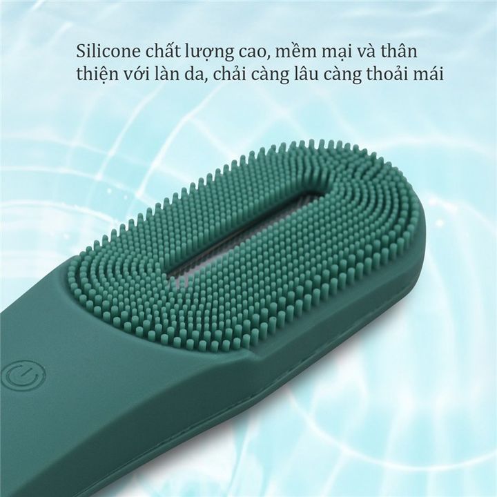 Máy massage rửa mặt silicon mini không dây tích hợp đèn LED