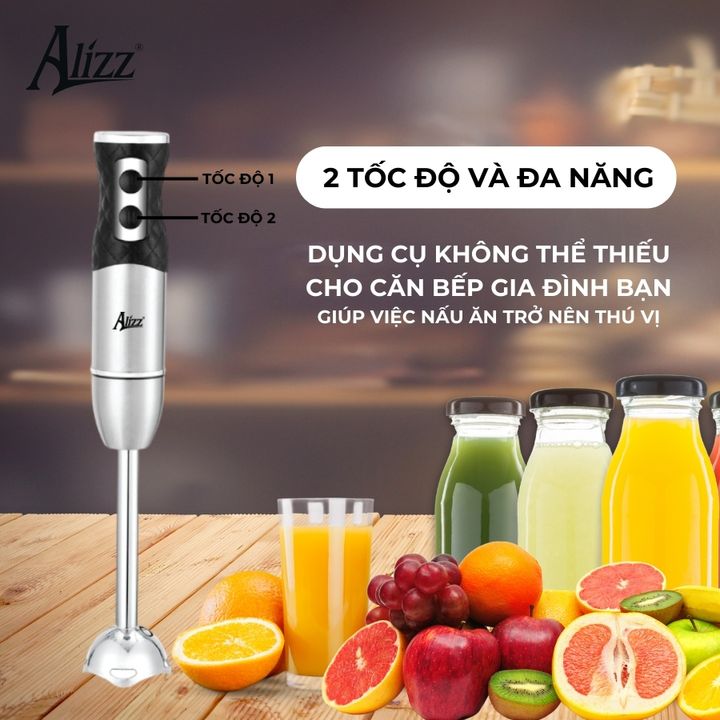 Máy Xay Sinh Tố Xay Thịt Cầm Tay Họa Tiết Ô Vuông ALIZZ AL-8010B