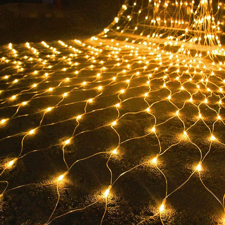 Dây Đèn Led Màng Lưới 3x2m Sáng Vàng