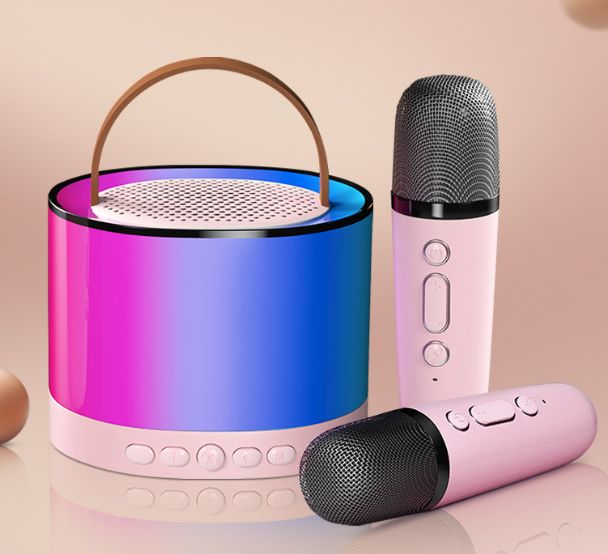 Loa Karaoke Bluetooth Mini K52 Kèm 2 Mic