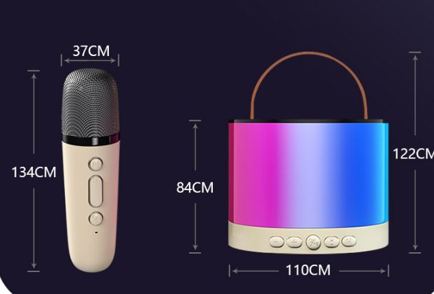 Loa Karaoke Bluetooth Mini K52 Kèm 2 Mic