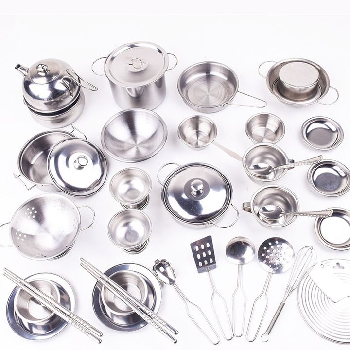 Bộ đồ chơi nấu ăn inox cho bé