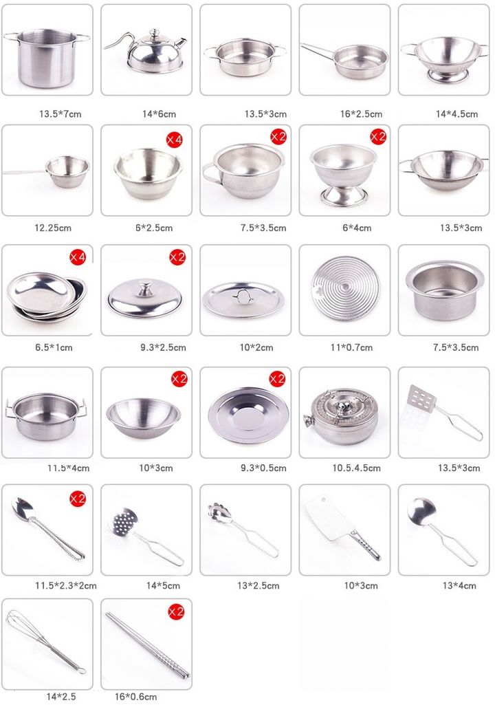 Bộ đồ chơi nấu ăn inox cho bé