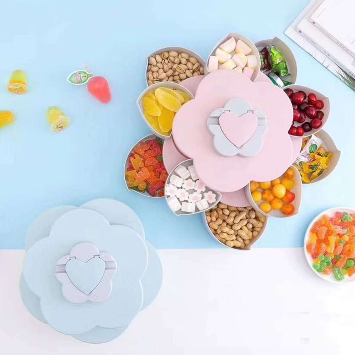 Hộp đựng mứt xoay 10 ngăn