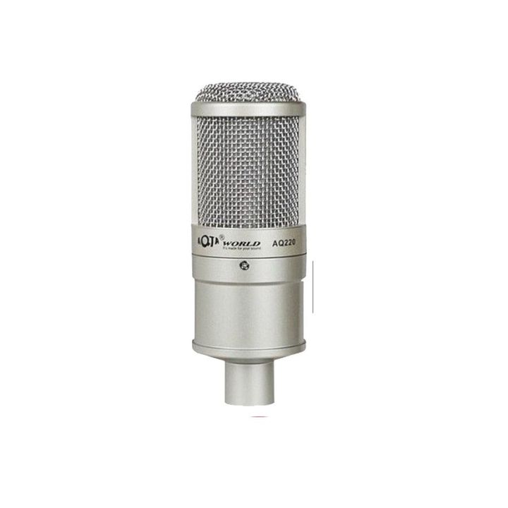 Bộ livestream mic AQ220 Sound card H9 có autu-tune chân kẹp micro thu âm đầy đủ
