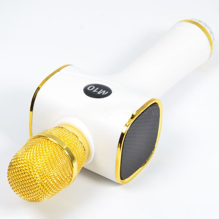 Mic hát karaoke cao cấp TX M10 Đèn Led 2 loa kép
