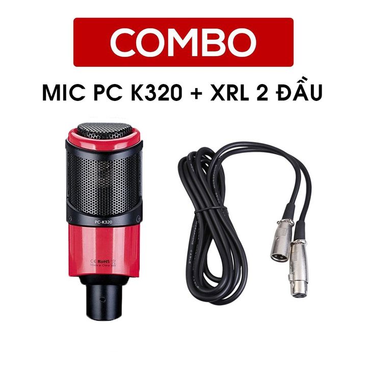Bộ thu âm tại nhà, hát karaoke mic PC-K320 kết hợp Mixer M11pro đáng mua