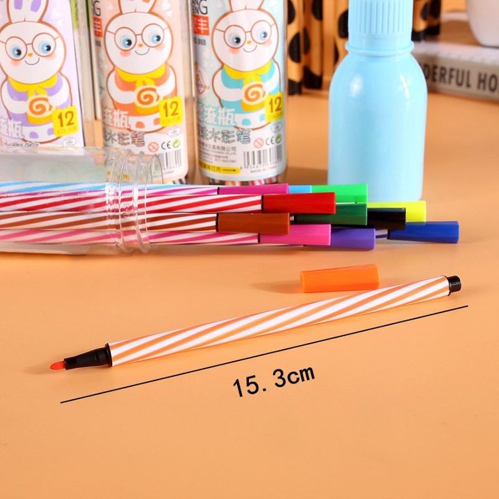 Hộp bút lông 12 màu cho bé tô vẽ
