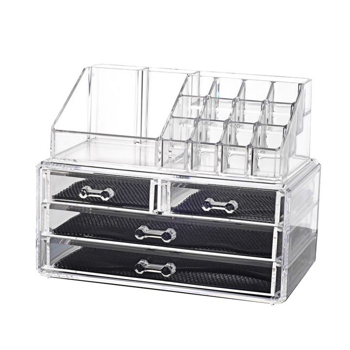 kệ đựng mỹ phẩm mica 4 ngăn 1737-2
