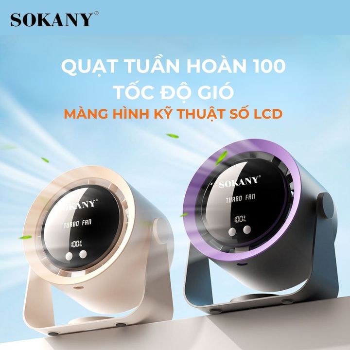 Quạt Để Bàn Màn Hình Kỹ Thuật Số SKN-13823