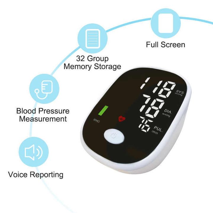 Máy đo huyết áp và nhịp tim BP-S01 (Dùng nguồn 4 viên pin AA)