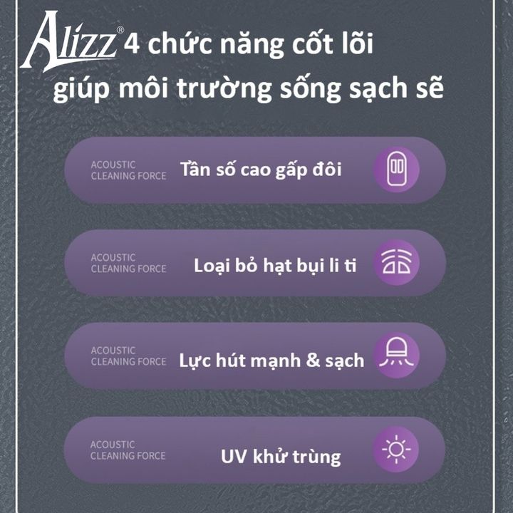 Máy hút bụi giường nệm có tia UV diệt khuẩn ALIZZ